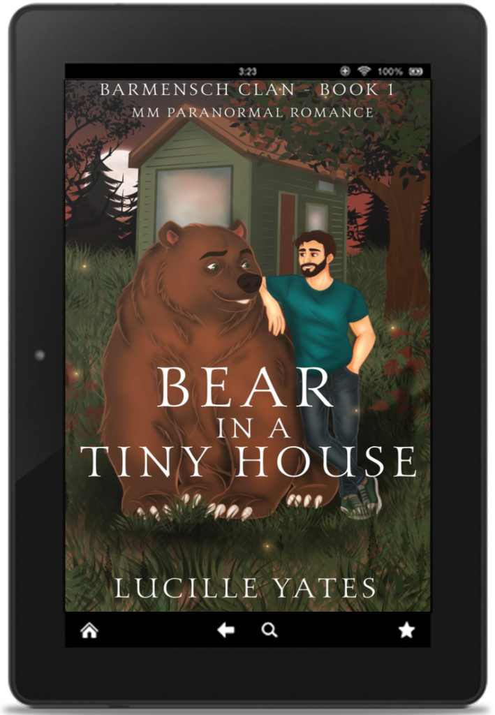 Bear in a Tiny House book cover on tablet format